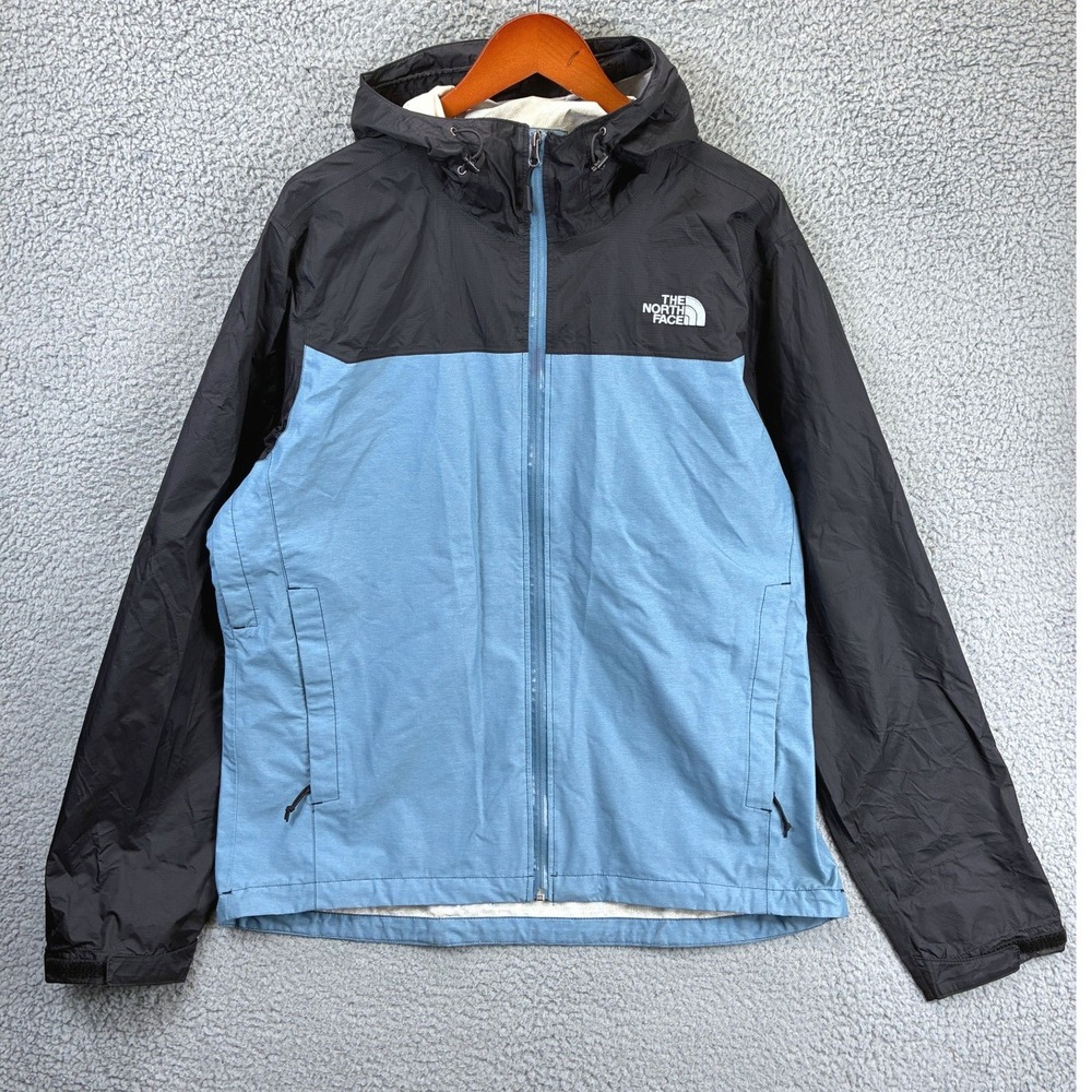 The North Face Cyclone 2 Windbreaker Jacket Mens L Blue Hooded Lightweight